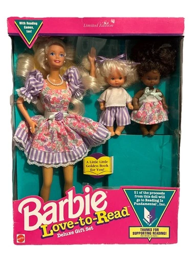1992 Love-to-Read Limited Edition Barbie Deluxe Gift Set  w/Reading Games - NRFB