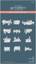 a Little Message Sentiments Press Plate & Die...