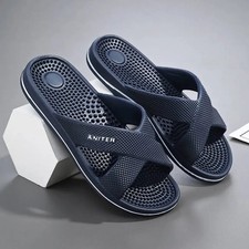Men's Summer Slide Sandals Beach Slippers Anti-Slip Casual Shoes Flip Flops Gift
