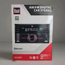 Dual XD28BT AM FM Radio Aux USB Double Din Bluetooth Digital Car Stereo 200W NEW