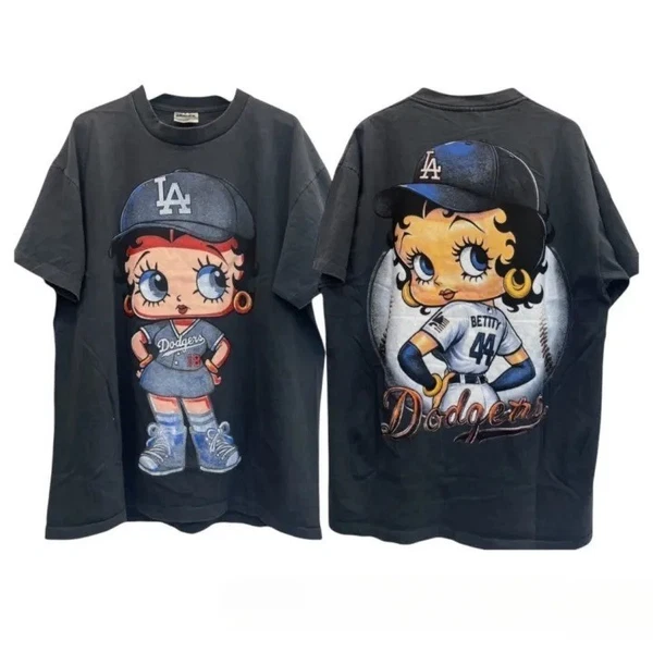 BETTY BOOP LA Cartoon Unisex T-Shirt (2-SIDED) S-5XL