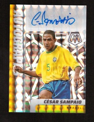 2021-22 Panini Mosaic FIFA Road To World Cup Cesar Sampaio Mosaic Prizm Auto