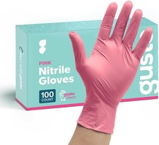 Pink Nitrile Disposable Gloves - Latex  Rubber Free, Non-Sterile