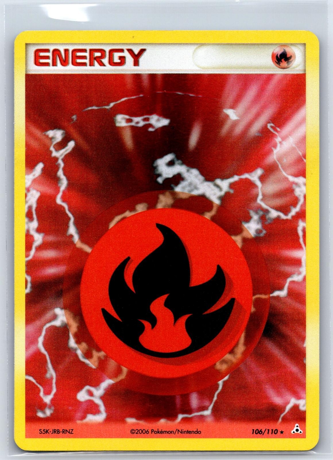 Fire Energy 106/110 Holo Rare Holon Phantoms Pokemon Holo NM/M 521-20