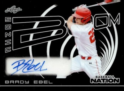 2025 Leaf Brady Ebel Auto 14/15   Sonic Boom RC SSP Brewers Black Prismatic