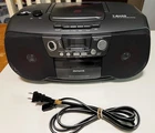 VINTAGE AIWA CD DISC TAPECASSETTE PORTABLE STEREO BOOMBOX CSD-TD901 T-BASS RADIO