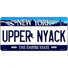 Upper Nyack New York Blue Metal Sign