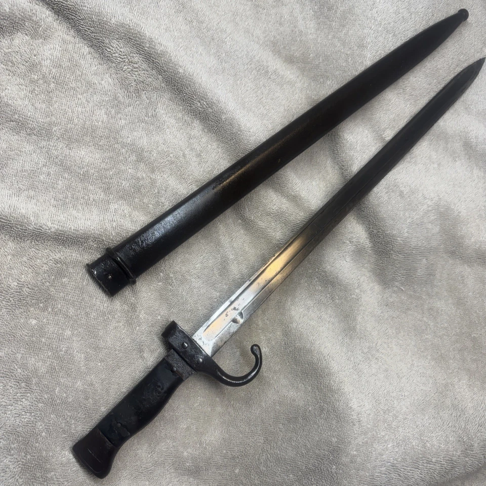 M1892 French Berthier Carbine Bayonet Scarce Early Production Script On Spine - Image 3 of 4