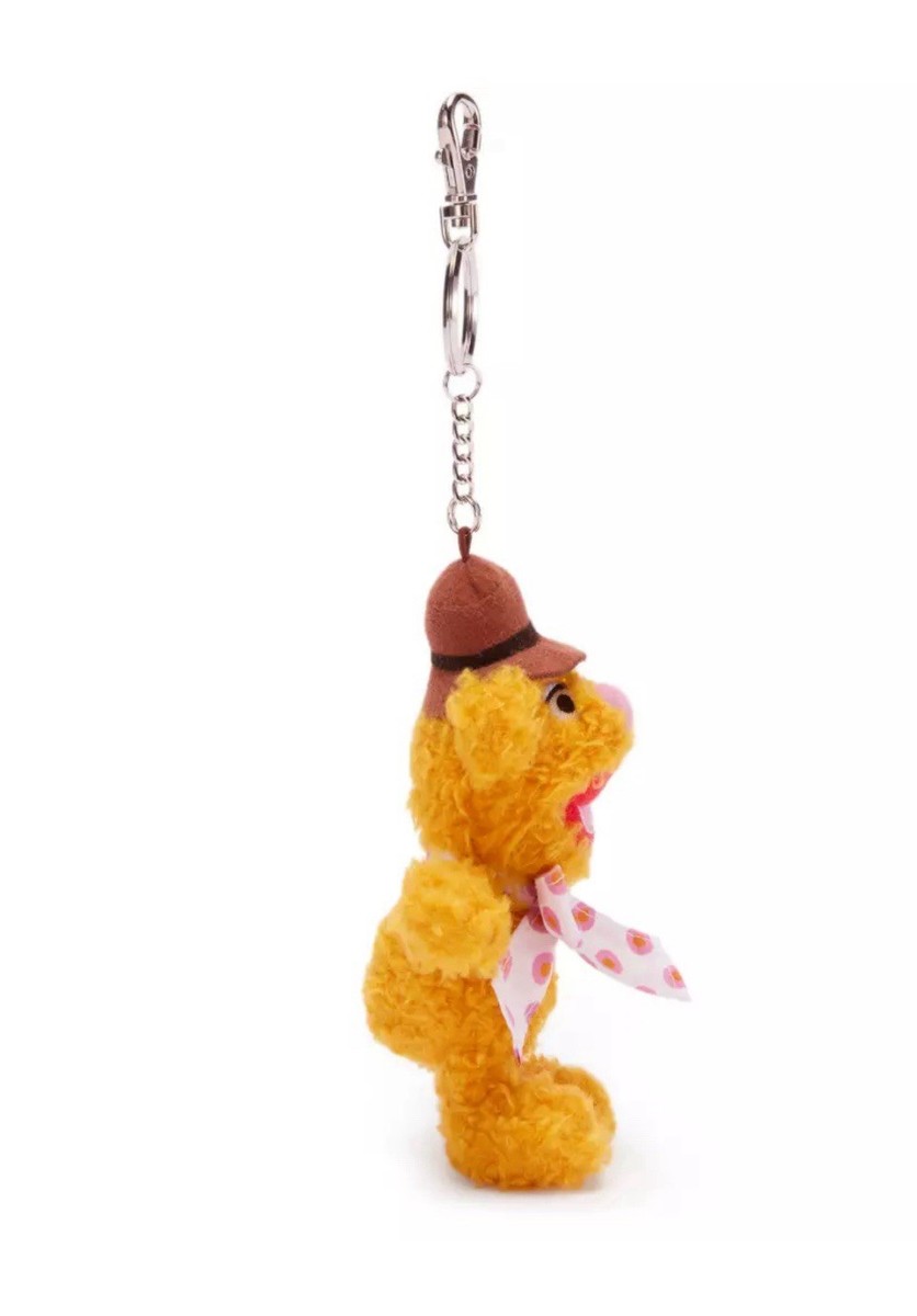 2026 Disney Parks The Muppets Fozzie Bear Plush Bag Charm Keychain