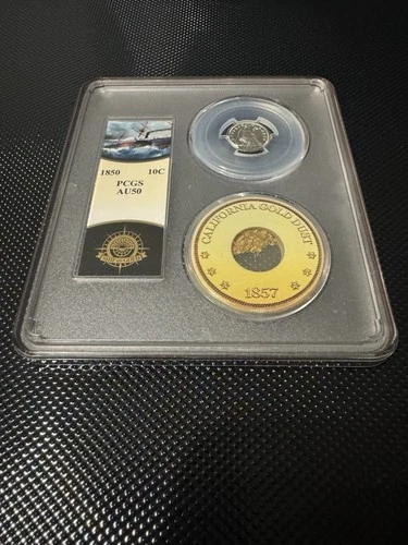 1850 Seated Liberty Dime 10-Cent Piece PCGS Au 50 Details