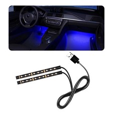 Car Led Strip Light 24 Led Rgb Auto Under Dash Interior Atmosphere Lights U...