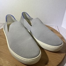 ROTHY'S The Original Slip On Sneaker Womens US 8.5 Light Gray Flats Breathable