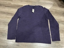John Varvatos Mens XL Crewneck Light-Weight Sweater Plum Purple NWT $298 (B36)