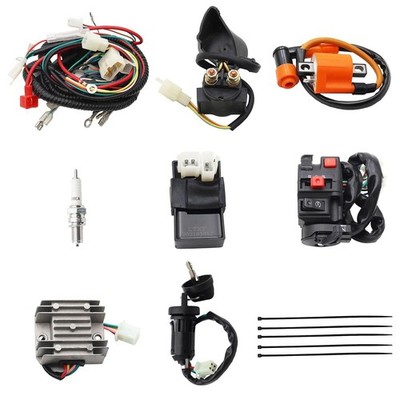 PRO BAT ATV Electric AC Wiring Harness Kit with Full Copper Wire Multicolored 