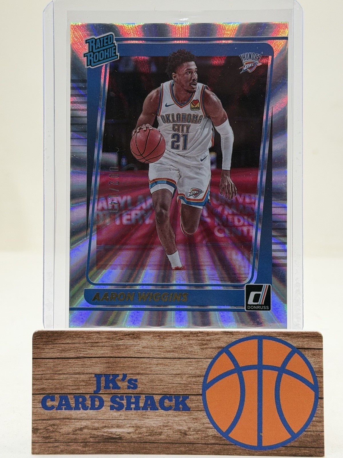 2021-22 Panini Donruss Aaron Wiggins Rated Rookie Holo Silver Laser /149 #241