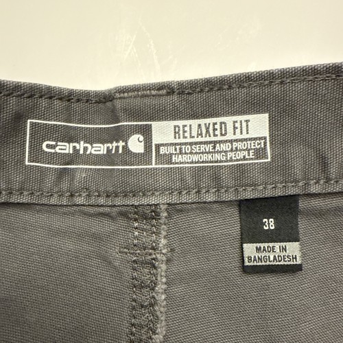 Carhartt Men's Rugged Flex Relaxed Fit Canvas Work Shorts Sz 38 Gray BS2514-M - Picture 5 of 11