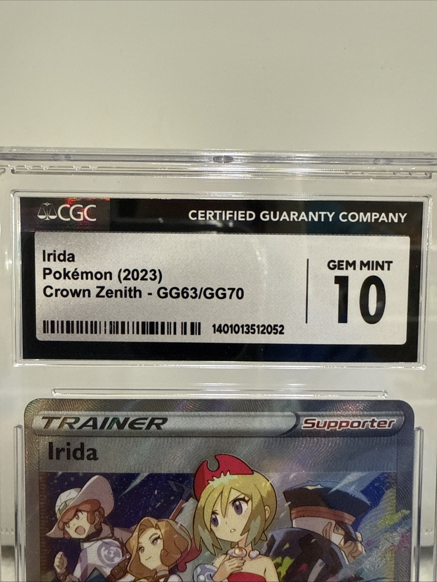 CGC GEM MINT 10 Pokémon Irida GG63/GG70 Crown Zenith