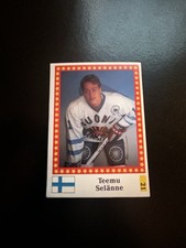 Teemu Selanne Fantomen back #21 1991 Semic Hockey World Cup Sticker