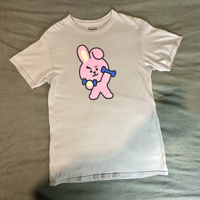 BT21 KOYA Workout T-Shirt Men s M Gray 100% Cotton K-Pop Line Friends BTS