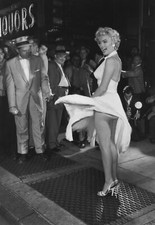 A Marilyn Monroe Wearing Her Legs In White Dress 8x10 Photo Print