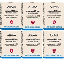 Lot of 6 Ahava Hydrating Mud Soap Body Cleansing & Renewal 3.4 oz