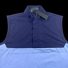 Greyson Mens 2-Tone 8 Way Stretch Golf Vest Half Zip Pullover Jacket Large $190