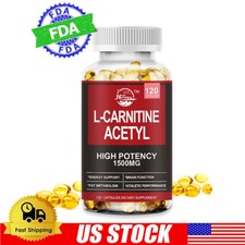 Acetyl L-Carnitine Capsules 1500mg High Potency Brain Energy Support 120 Pills