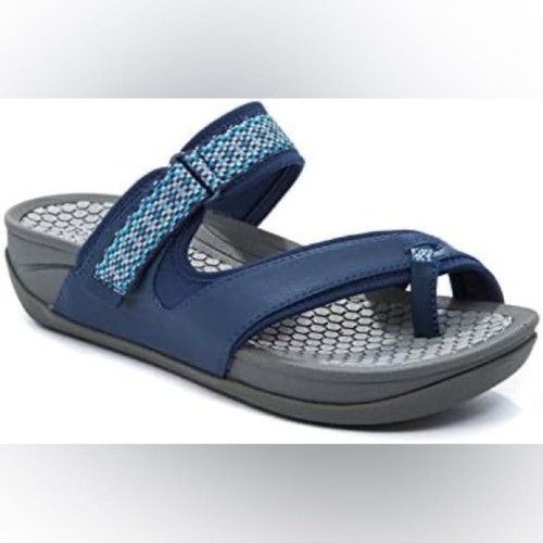 BareTraps Denni stilvolle blaue Damen-Sandalen mit verstellbarem Riemen Größe 8