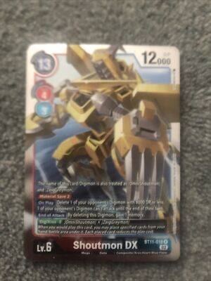 Shoutmon DX BT11-018 R - rot/blau - Dimensionsphase - Digimon CCG