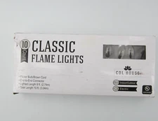 10Ft Christmas Flickering Flame String Holiday Lights with 10 C18 Bulbs - Video