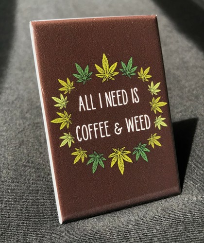 Coffee and Weed Magnet Handmade Cannabis 420 Gifts Accessories and Home Decor - Picture 3 of 12