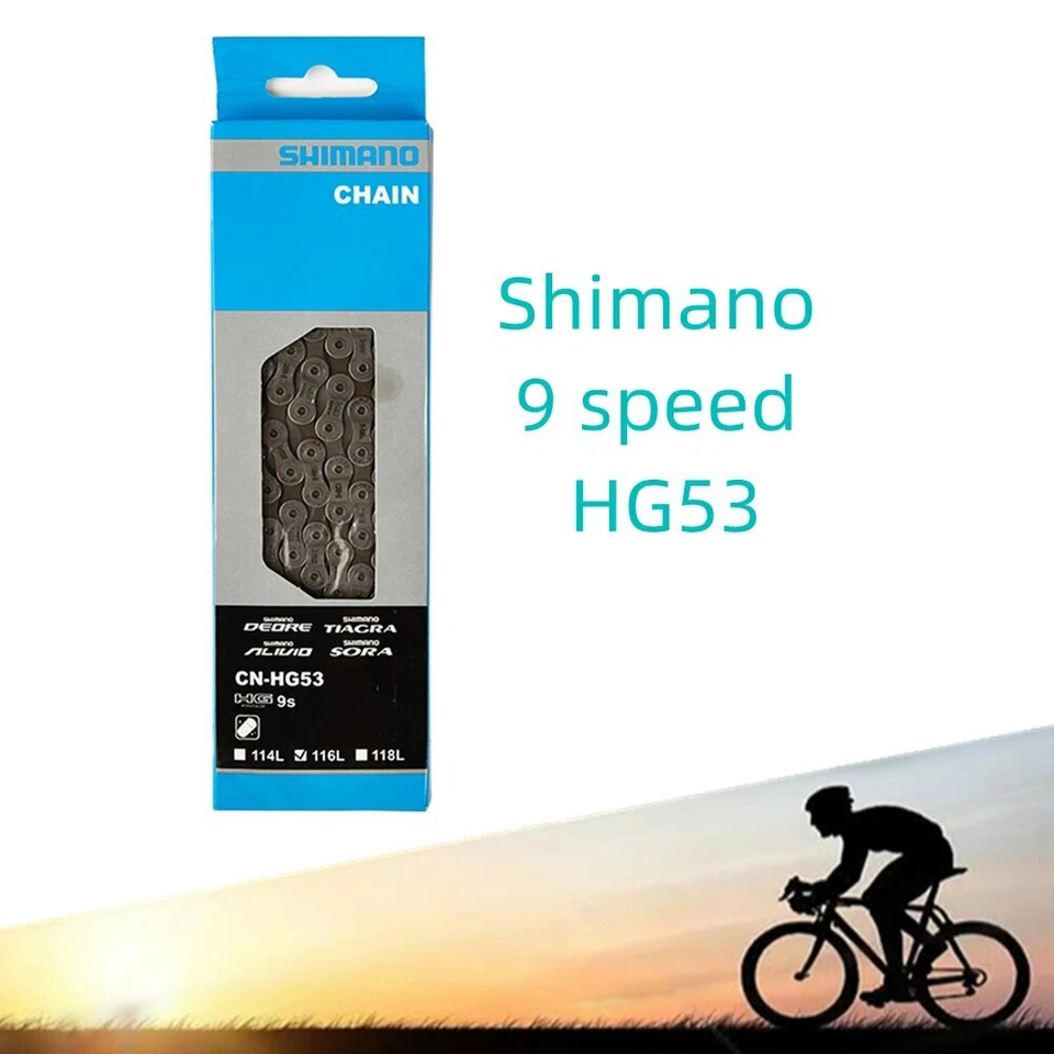 Shimano 9 Speed Deore CN-HG53 MTB Mountain Bicycle Road Bike Chain 116 Link - Image 2 of 3