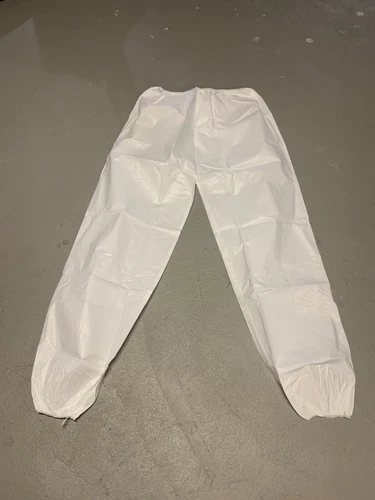 MICROPOROUS PANTS 2XL QTY (14) DISPOSABLE ELASTIC WAIST AND ANKLE SIMILAR TYVEK* video thumbnail