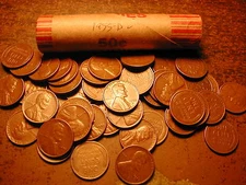 1955-D LINCOLN WHEAT CENT PENNY ROLL, nice condition  