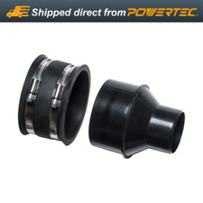 POWERTEC 4" to 2-1/2" OD Reducer Flex Cuff Set Adapter Dust Collector Hose