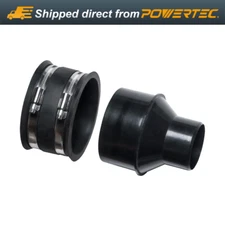 POWERTEC 4" to 2-1/2" Reducer & 4" Dust Control Flex Cuff w/ Hose Clamps (70322)