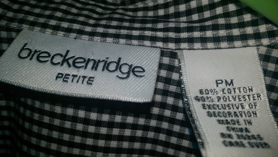 Camisa Top Blusa Breckenridge Mujer Talla PM Mediana Pequeña Fruta Cócteles Foto 2 de 3