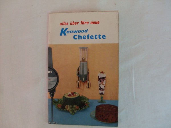 Batidora Kenwood Chefette manual de instrucciones de 1962 alemana
