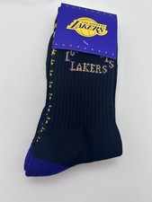 NBA Los Angeles Lakers Socks Knee - Black Purple Brand New Giveaway Rare