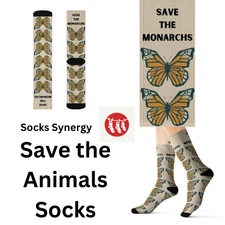 Save the Monarchs butterfly Socks personalized gift butterfly lover gift custom