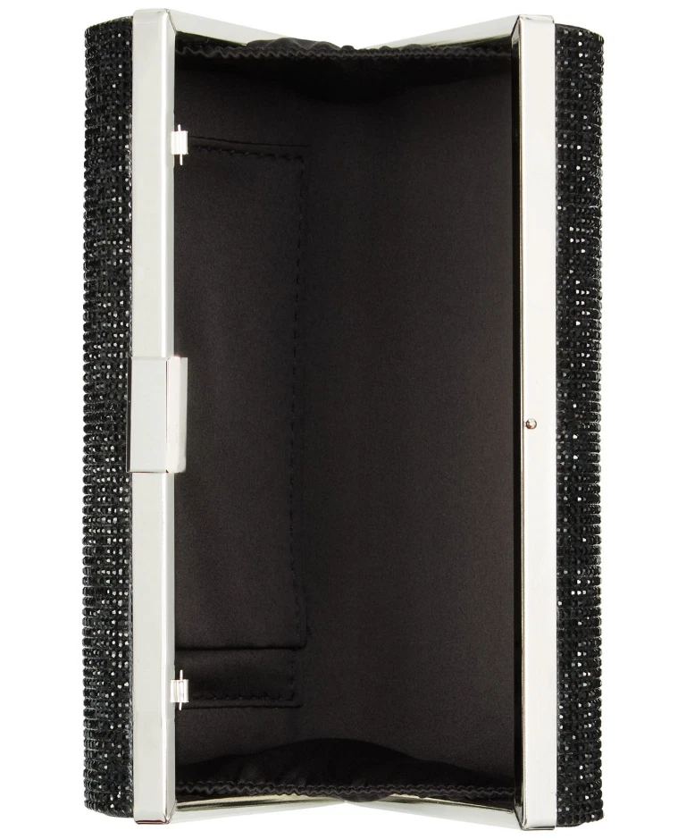 I.n.c. Bandolera clutch International Concepts Ranndi Microstone negra plateada Foto 2 de 4