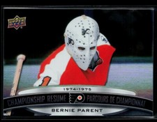 2022-23 Upper Deck Tim Hortons Legends Championship Resume Bernie Parent #CR-7