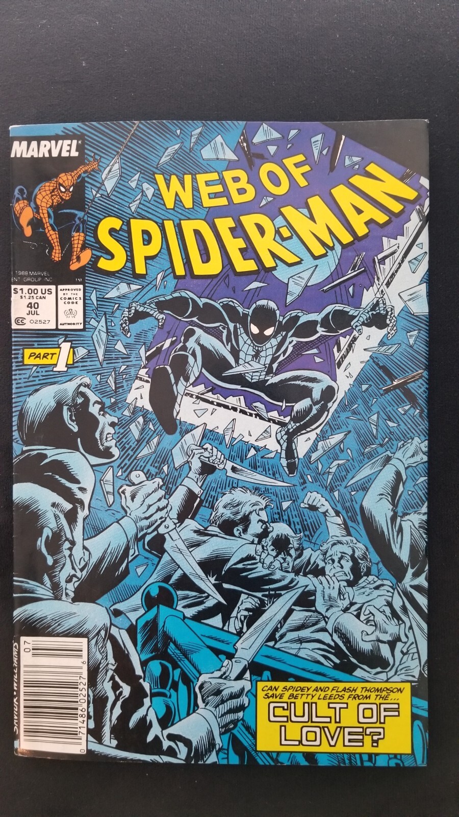Web of Spider-Man #40 Newsstand 1988 Cult of Love Part 1 KEY Marvel ...