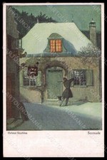 Artist Signed Skarbina H. Man Serenade serie 5079 postcard VK7901