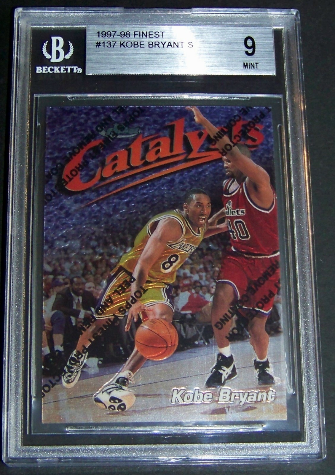 1997-98 Topps Finest Kobe Bryant Catalyst #137 BGS 9.0 with Coating 9.5 subgrade