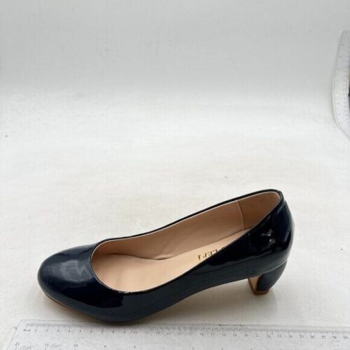 miss left Women Formal Low Heel Closed Rounded Toe Pumps Chunky Block Heeled - Picture 2 of 8