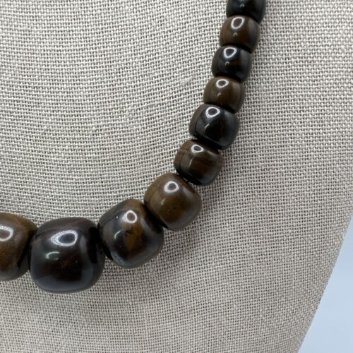Mine Finds By Jay King Brown African Dragon Stone Sterling Silver Necklace - Picture 2 of 7
