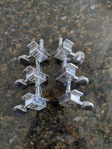 Vintage Grover G100 Waffle Back Slimline Tuners Gibson Martin 50's 60's Chrome