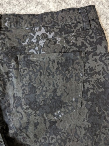 GV AMANDA Jeans Women 16 Black Print Floral - Picture 10 of 20
