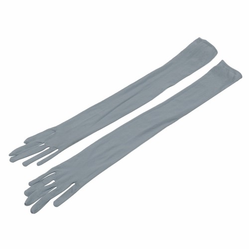 Women Faux Leather /Mesh Stretchy Opera Long Length Finger Gloves Party Dress Up - Picture 70 of 80